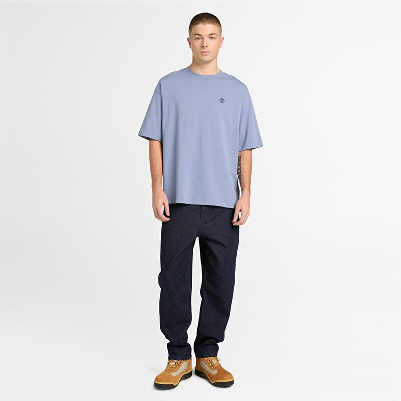 Erkek Dunstan River Mavi Kısa Kollu Tişört