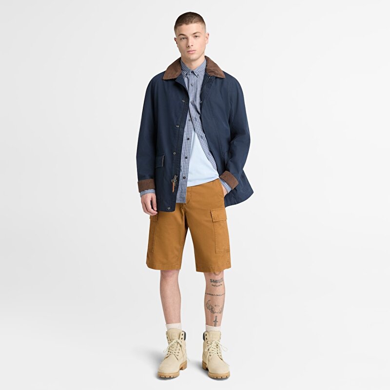 Erkek Mikro Ekose Mavi Poplin Gömlek