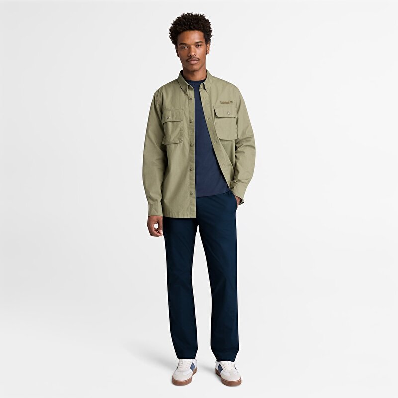 Erkek Claremont Poplin Koyu Mavi Chino Pantolon