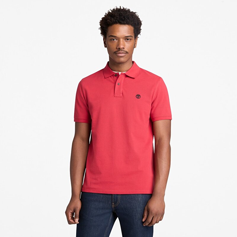 Erkek Miller's River Kısa Kollu Kırmızı Pike Polo Tişört