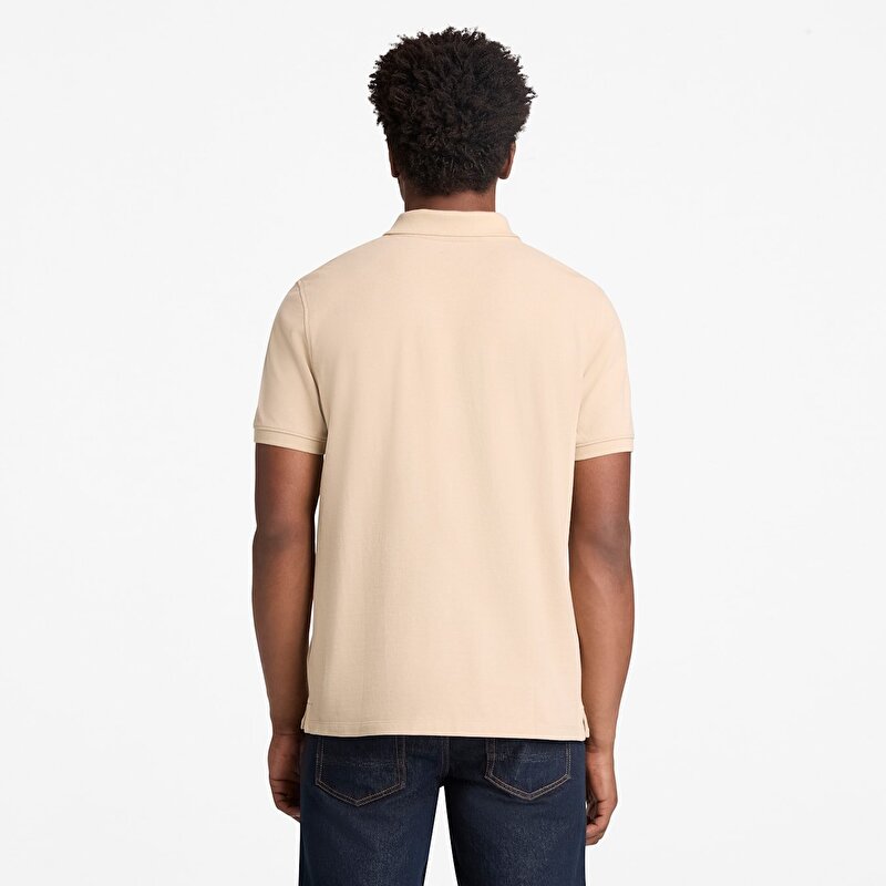 Erkek Miller's River Kısa Kollu Bej Pike Polo Tişört