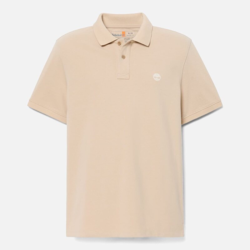 Erkek Miller's River Kısa Kollu Bej Pike Polo Tişört