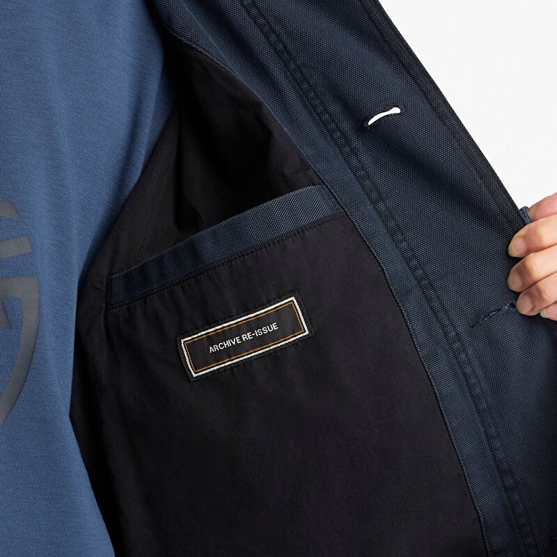 Unisex Wenham Siyah/Koyu Mavi Kanvas Ceket