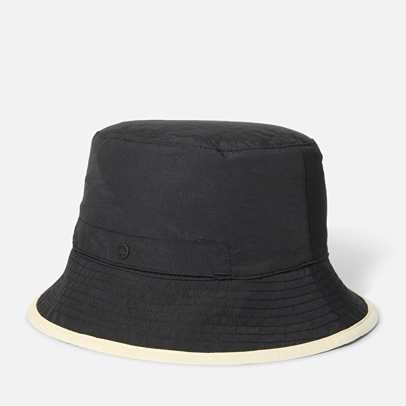 Erkek Çift Taraflı Siyah Bucket Şapka