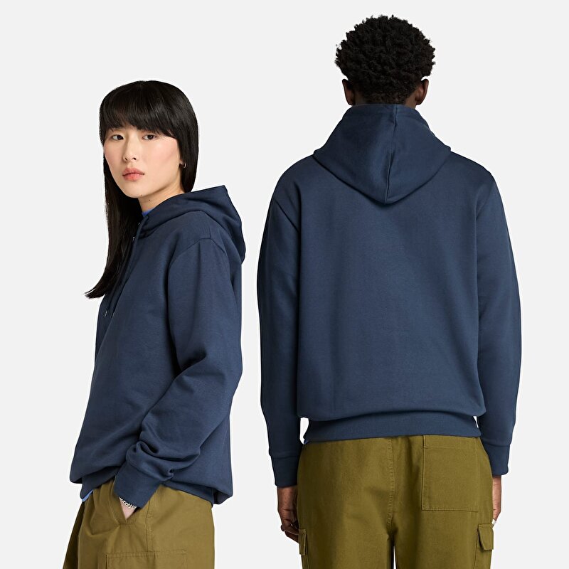 Emboridered Logo Brushback Hoodie