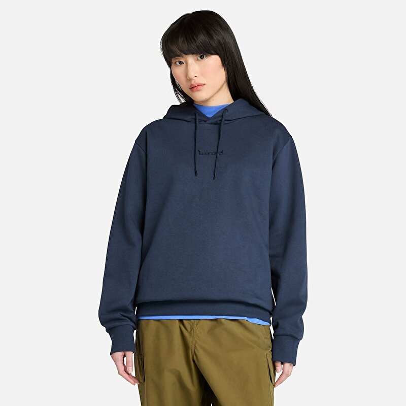 Emboridered Logo Brushback Hoodie
