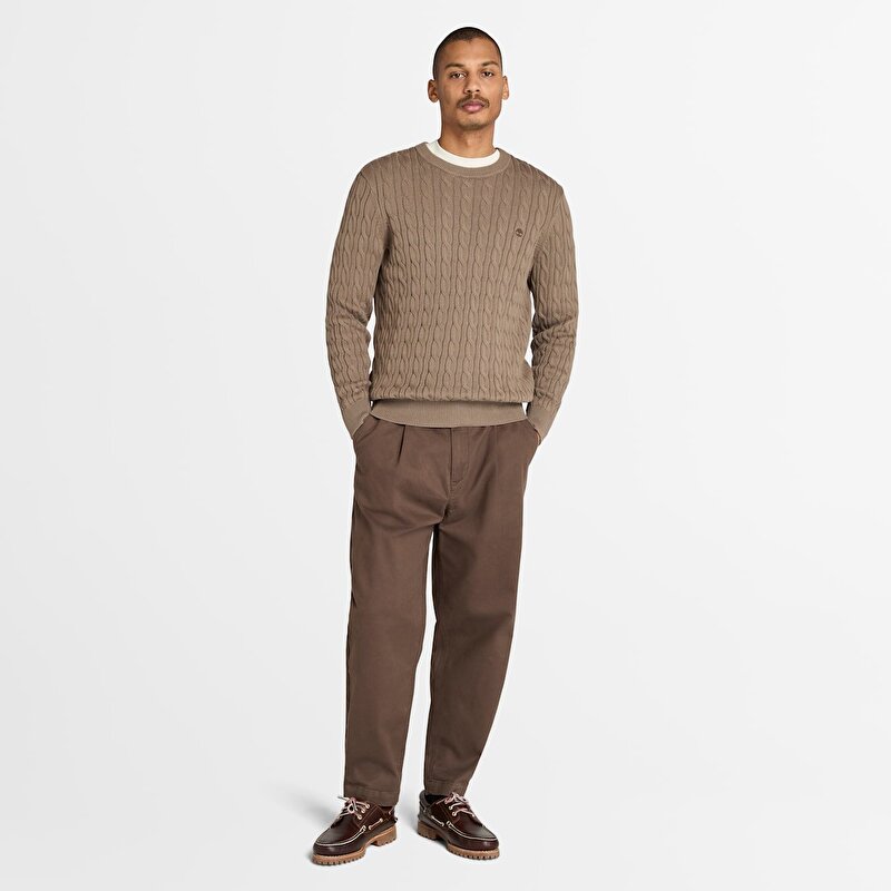 WILLIAMS RIVER Cable Crewneck Sweater