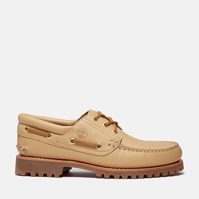 Erkek Bej Timberland® Authentic 3-Eye Lug El Yapımı Tekne Ayakkabısı