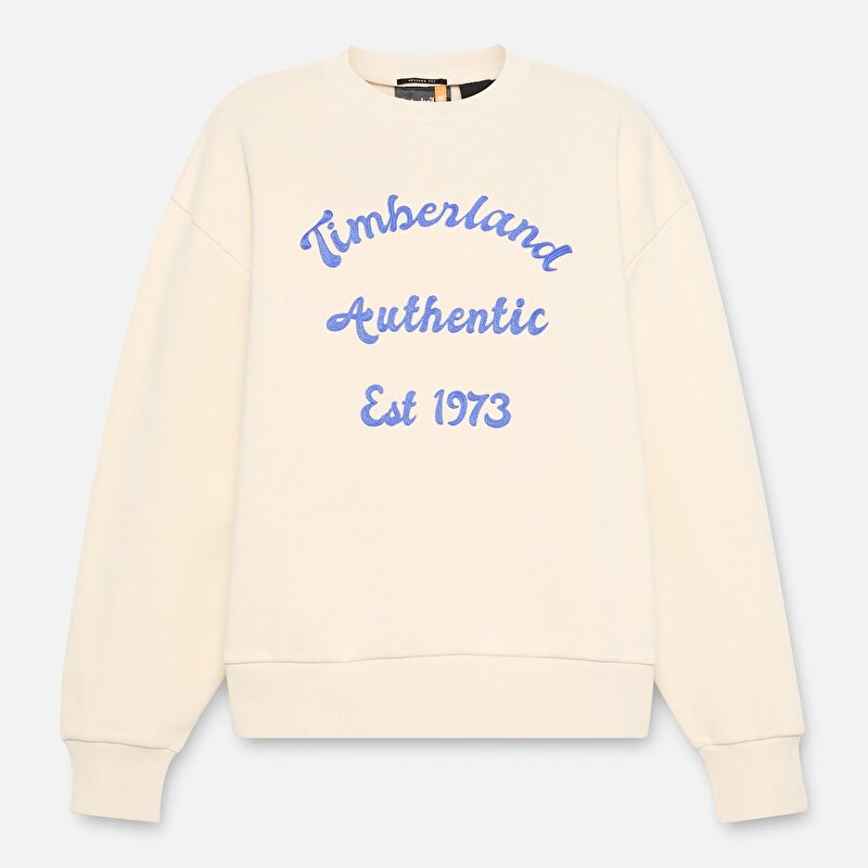 Kadın Bej İç Yüzü Şardonlu Bisiklet Yaka Sweatshirt