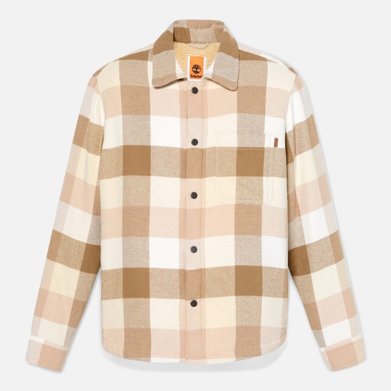 Erkek Bej Uzun Tüylü Astarlı Overshirt
