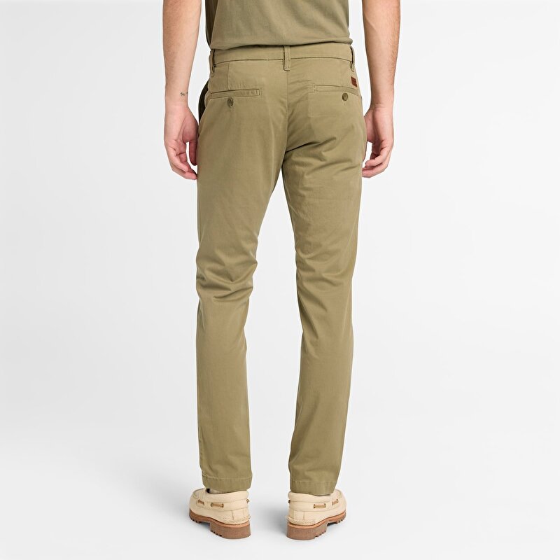 Erkek Yeşil Claremont Twill Slim Chino Pantolon