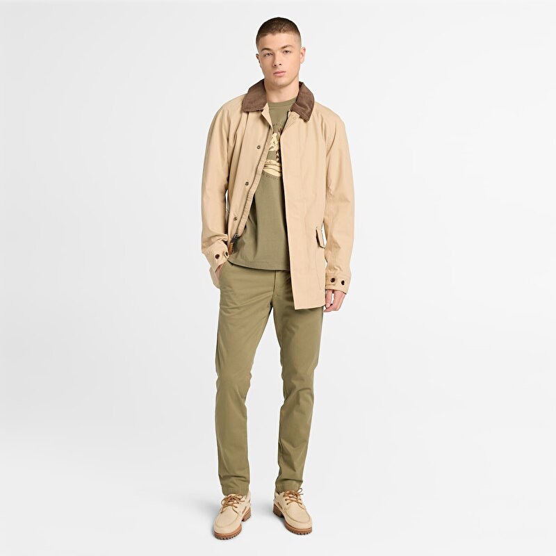 Erkek Yeşil Claremont Twill Slim Chino Pantolon