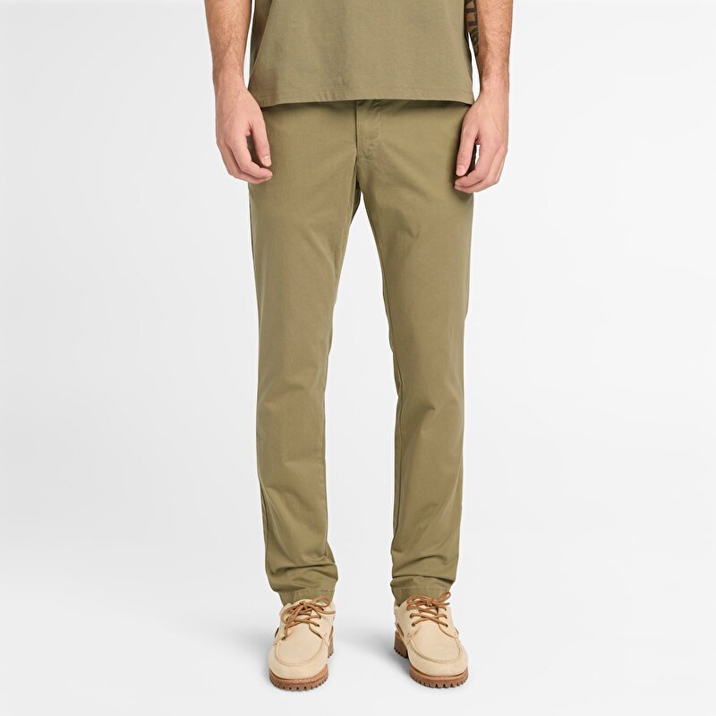 Erkek Yeşil Claremont Twill Slim Chino Pantolon