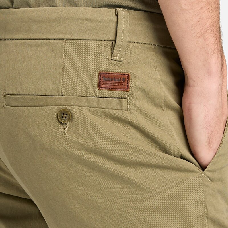 Erkek Yeşil Claremont Twill Slim Chino Pantolon