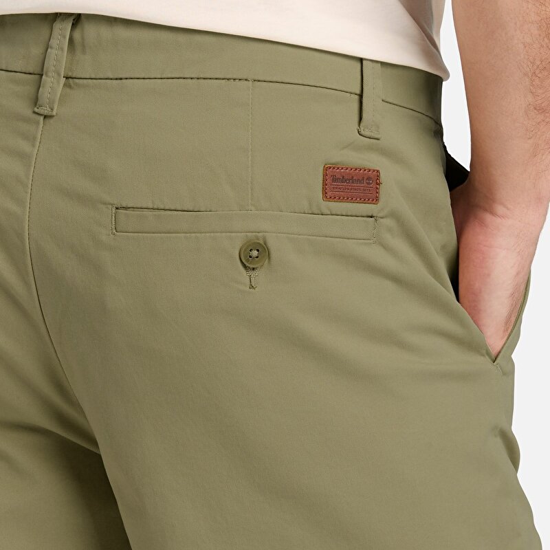 Erkek Yeşil Claremont Twill Slim Chino Şort