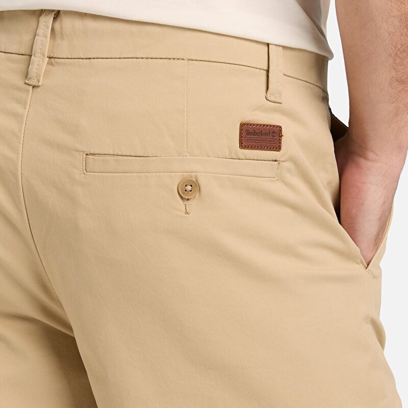 Erkek Bej Claremont Twill Slim Chino Şort