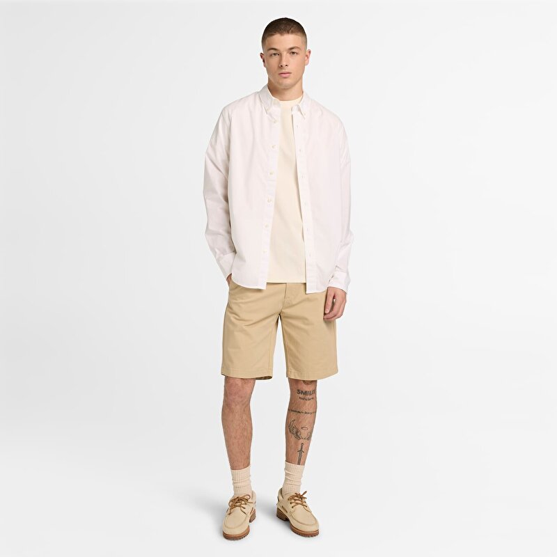 Erkek Bej Claremont Twill Slim Chino Şort