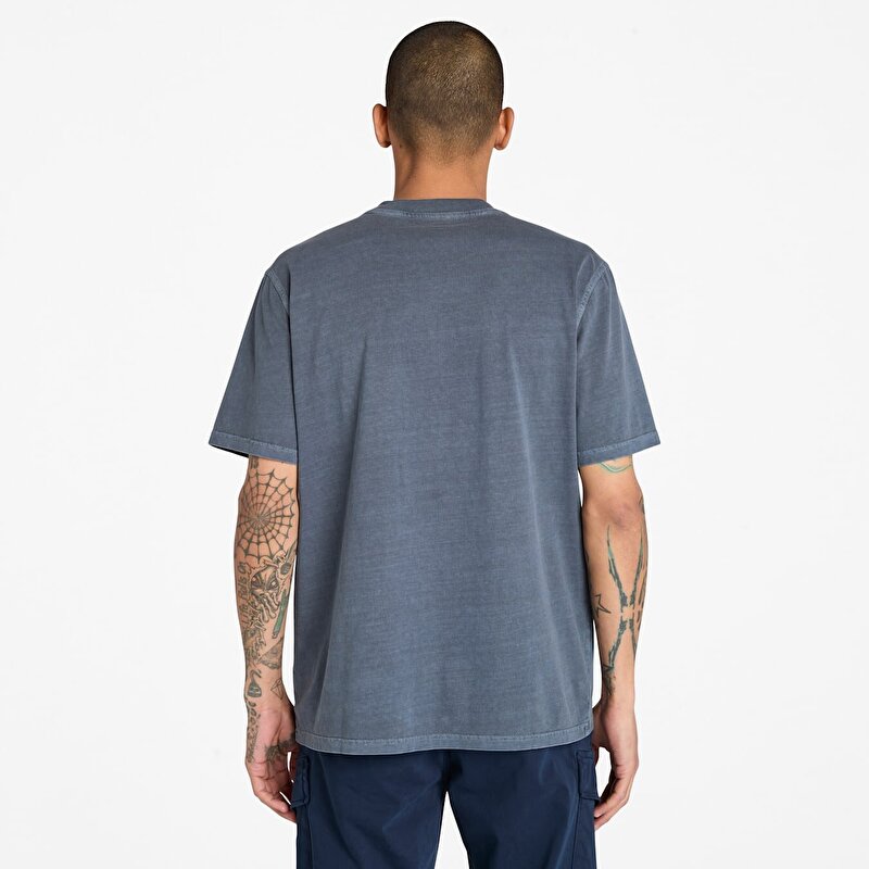 Erkek Koyu Mavi Merrymack River Garment Dye Tişört