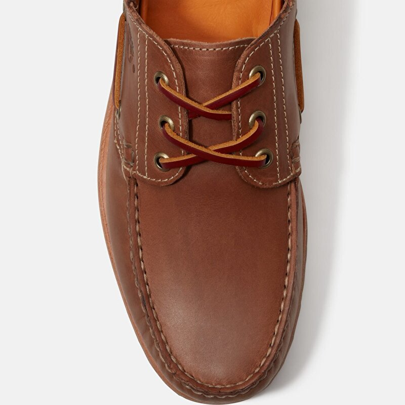 Erkek Kahverengi Timberland® Authentic 3 Delikli El Yapımı Tekne Ayakkabısı