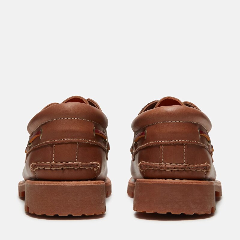 Erkek Kahverengi Timberland® Authentic 3 Delikli El Yapımı Tekne Ayakkabısı