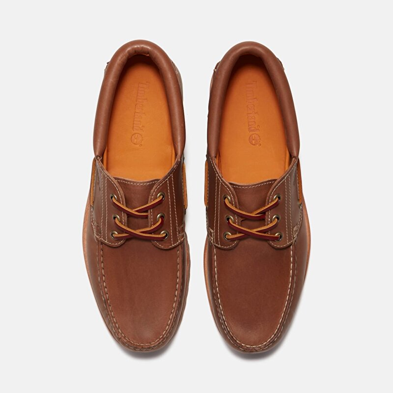 Erkek Kahverengi Timberland® Authentic 3 Delikli El Yapımı Tekne Ayakkabısı