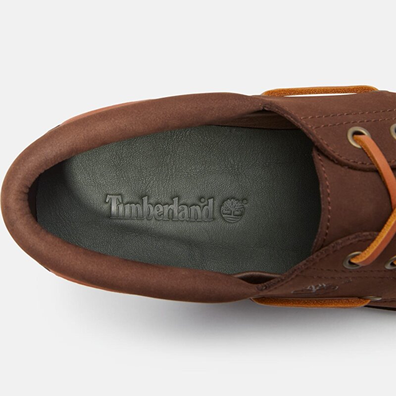 Erkek Koyu Kahverengi Timberland® Authentic 3 Delikli El Yapımı Tekne Ayakkabısı