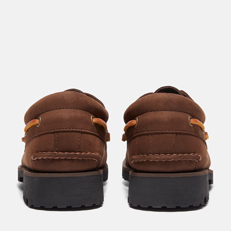 Erkek Koyu Kahverengi Timberland® Authentic 3 Delikli El Yapımı Tekne Ayakkabısı