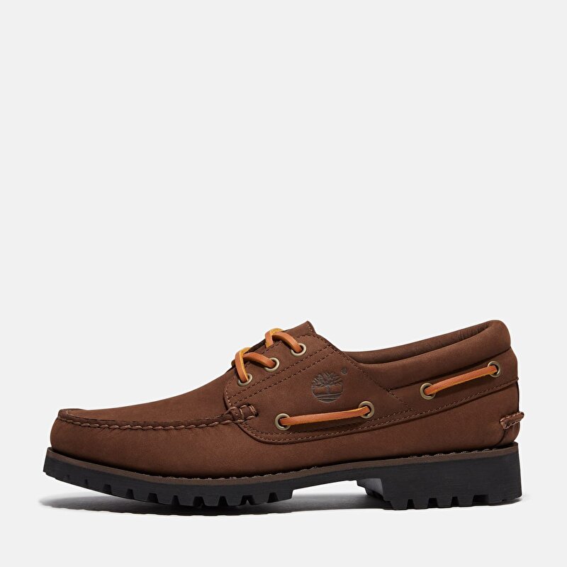 Erkek Koyu Kahverengi Timberland® Authentic 3 Delikli El Yapımı Tekne Ayakkabısı