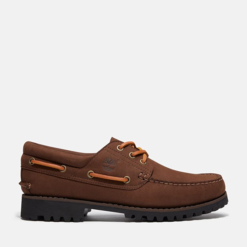 Erkek Koyu Kahverengi Timberland® Authentic 3 Delikli El Yapımı Tekne Ayakkabısı