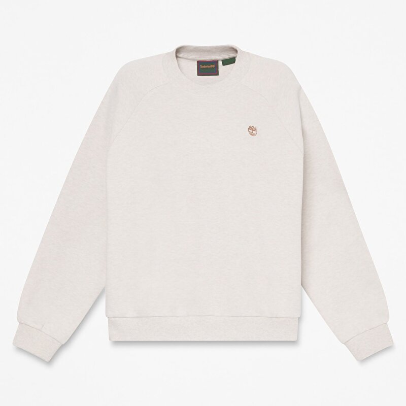 Kadın Açık Bej Crafted Bisiklet Yaka Sweatshirt