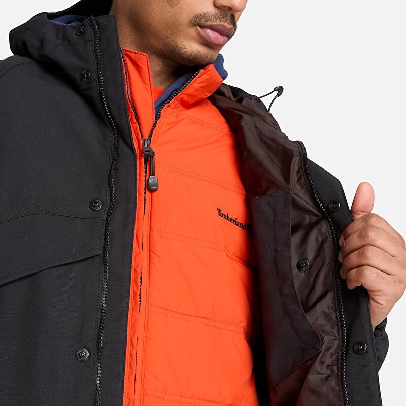 Erkek Siyah Weatherline Archive Inspired Parka