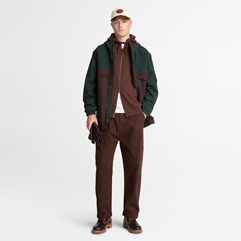 Erkek Koyu Yeşil/Koyu Kahverengi Weatherline Archive Inspired Parka