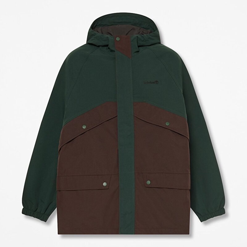 Erkek Koyu Yeşil/Koyu Kahverengi Weatherline Archive Inspired Parka