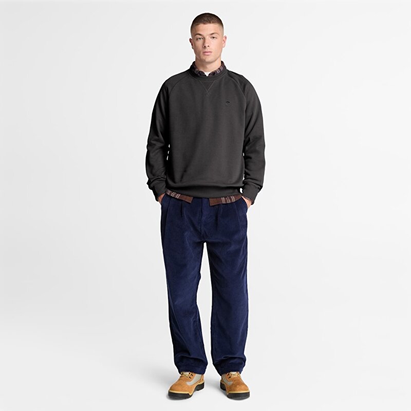 Erkek Siyah Exeter River Bisiklet Yaka Sweatshirt