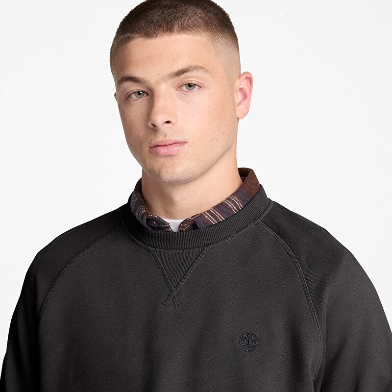 Erkek Siyah Exeter River Bisiklet Yaka Sweatshirt
