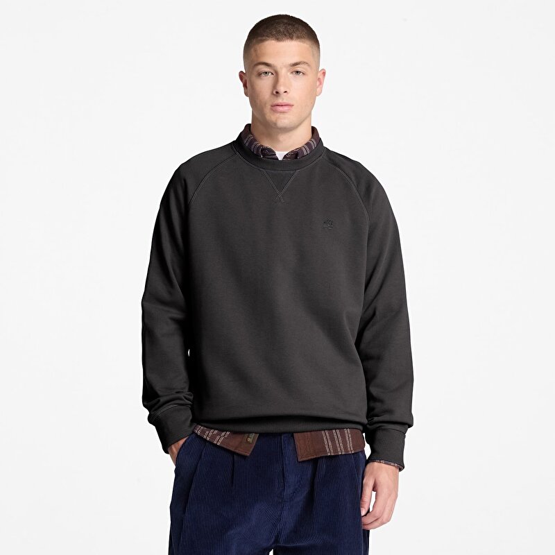 Erkek Siyah Exeter River Bisiklet Yaka Sweatshirt