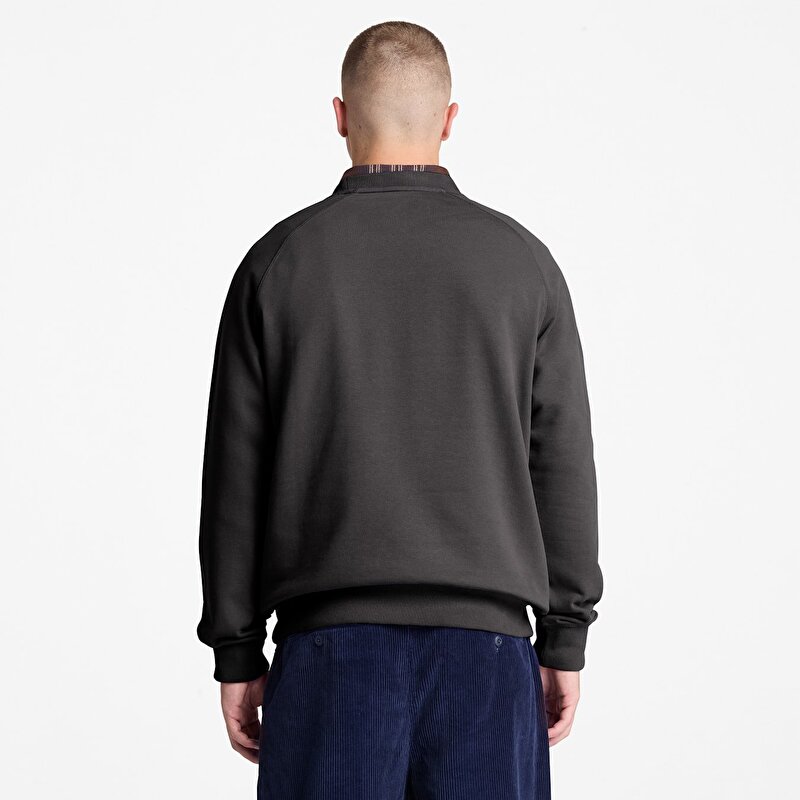 Erkek Siyah Exeter River Bisiklet Yaka Sweatshirt