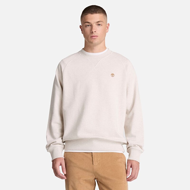 Erkek Açık Bej Exeter River Bisiklet Yaka Sweatshirt