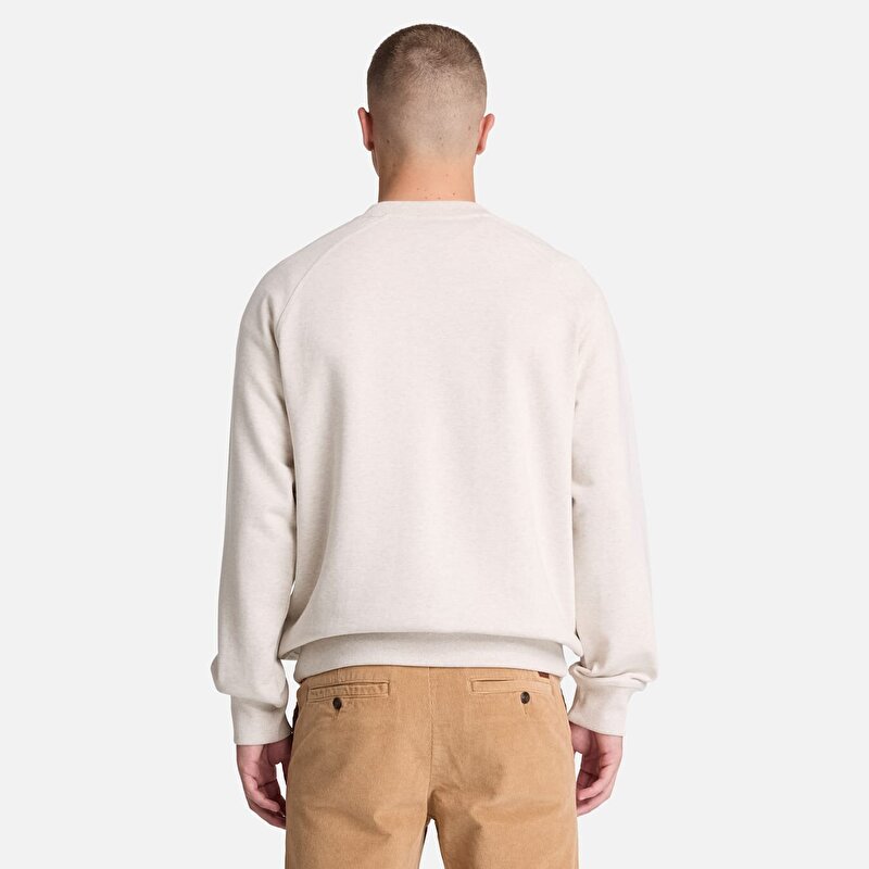 Erkek Açık Bej Exeter River Bisiklet Yaka Sweatshirt