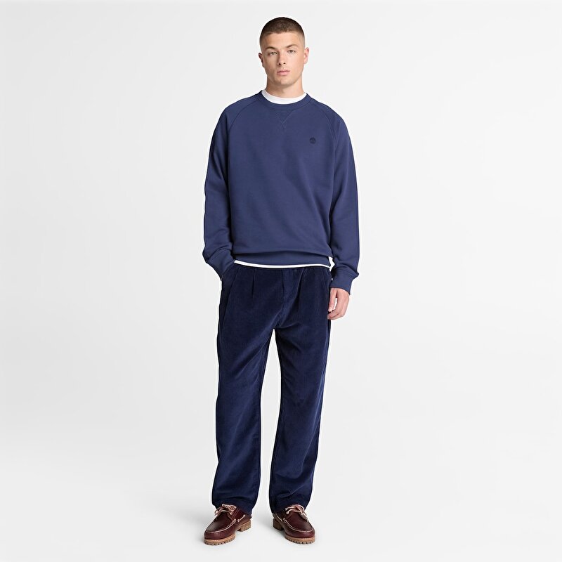 Erkek Koyu Mavi Exeter River Bisiklet Yaka Sweatshirt