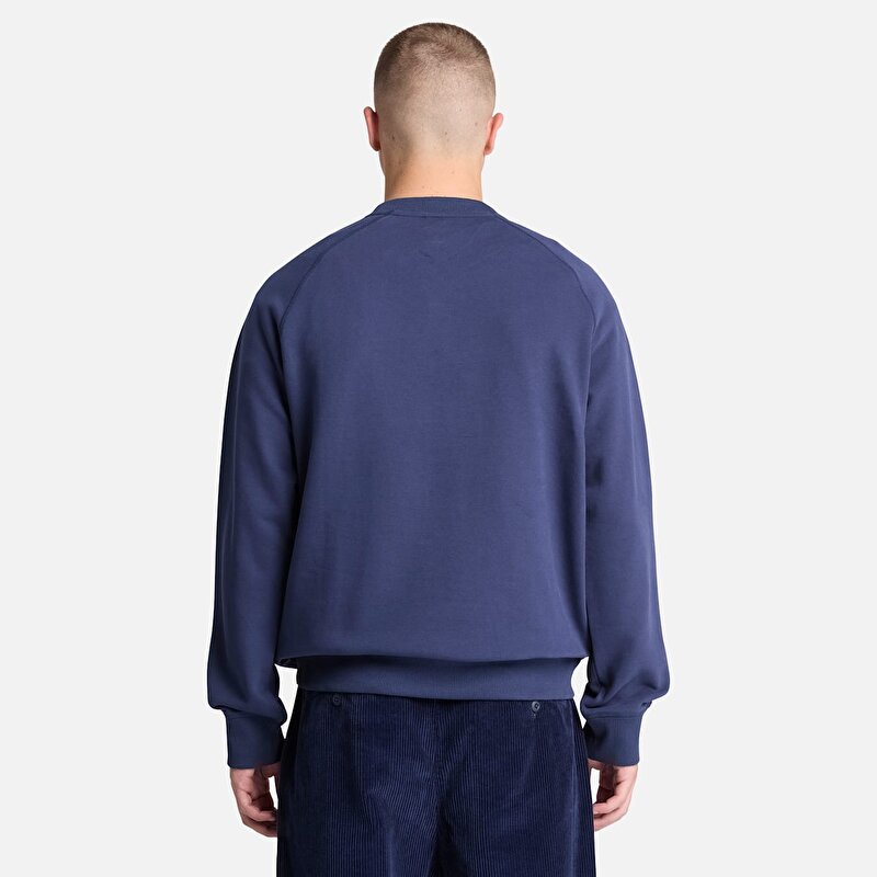 Erkek Koyu Mavi Exeter River Bisiklet Yaka Sweatshirt