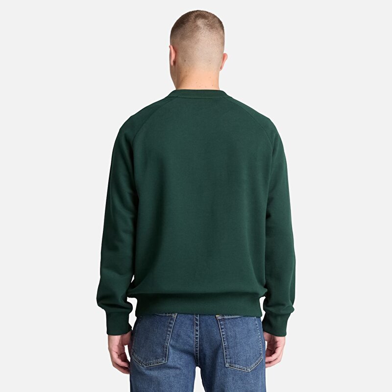 Erkek Koyu Yeşil Exeter River Bisiklet Yaka Sweatshirt