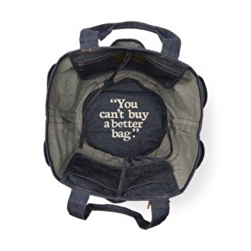 Lacivert Denim Kargo Tote Çanta