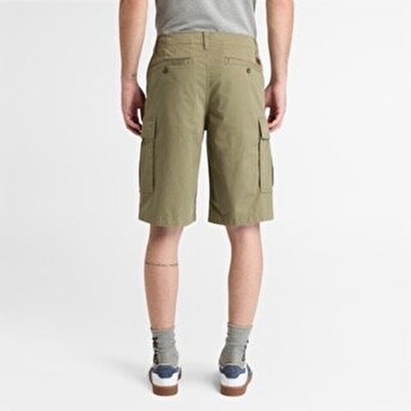 Erkek Yeşil Brookline Twill Kargo Şort