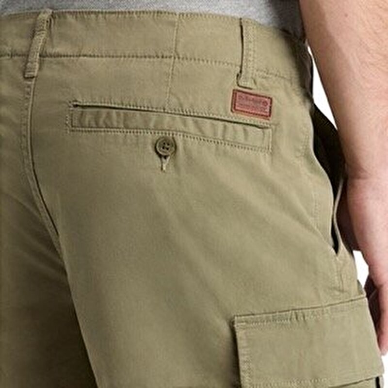 Erkek Yeşil Brookline Twill Kargo Şort