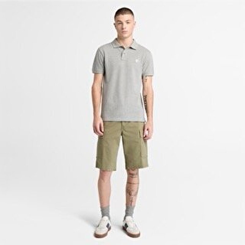 Erkek Yeşil Brookline Twill Kargo Şort