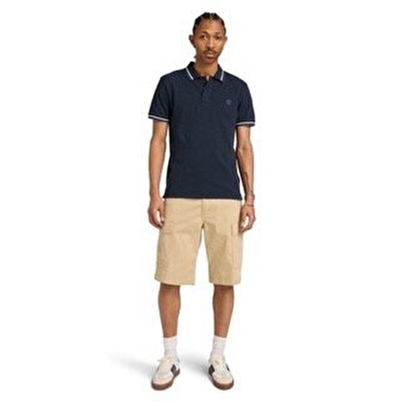 Erkek Bej Brookline Twill Kargo Şort
